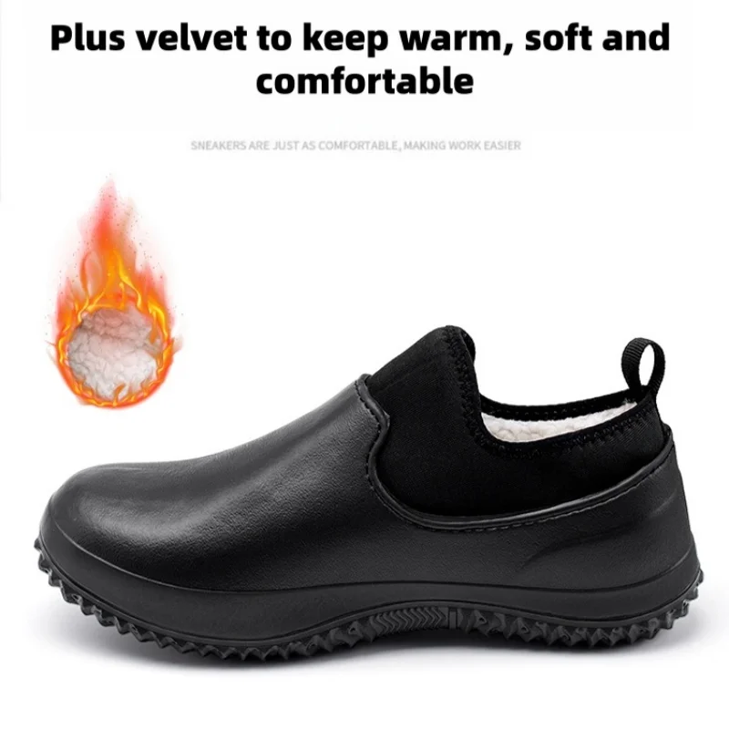 أحذية عمل المطبخ المقاومة للماء للرجال، أحذية الشيف المقاومة للزيت، أحذية المطر الناعمة والمريحة للجنسين، أحذية قطنية مقاس كبير