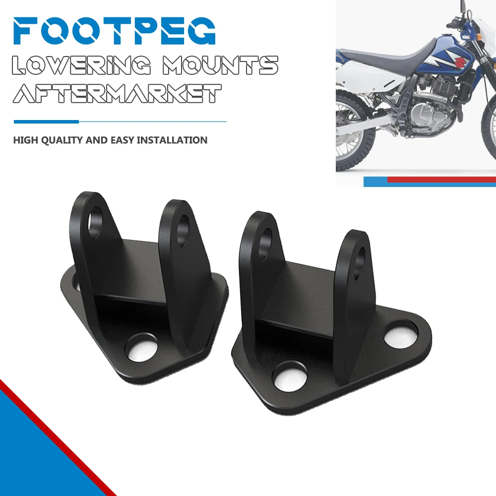 Motorcycle Accessories Footpeg Lowering Mounts Aftermarket Fit For Suzuki DR650 DR 650 1996-2022 2023 Foot Peg Lowering Kits