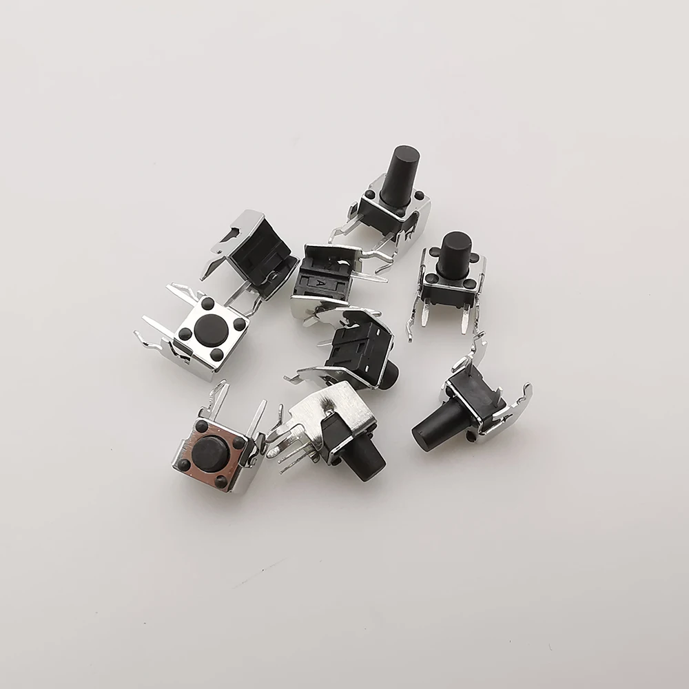 1Box 6x6mm Micro Push Button Tactile Tact Switch Kit 12V 2/4 Pin DIP2 PCB Momentary Switch DIY TV Toy Home Use Button Key Switch