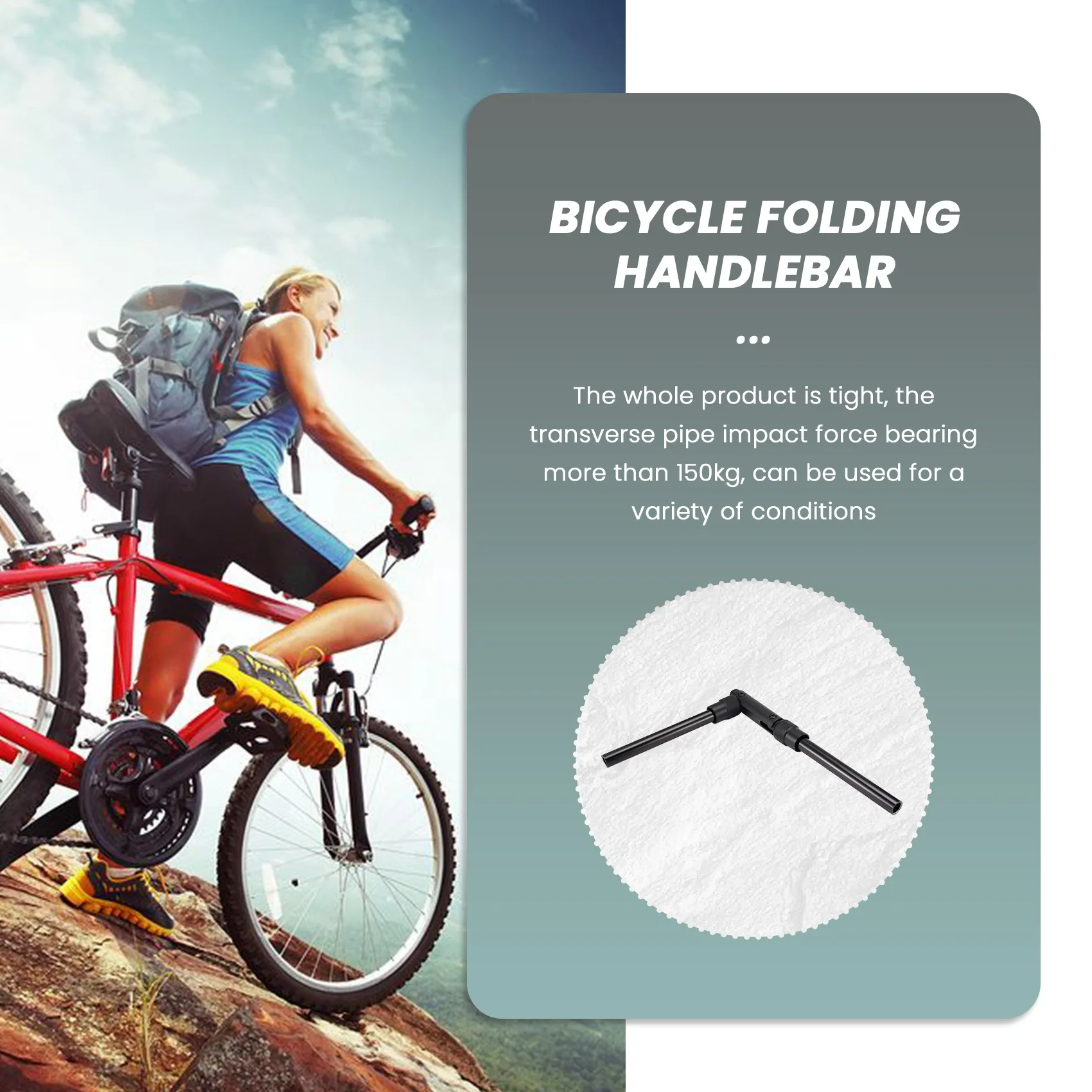 

Y49A-Folding Handle Bar 90 Degree Fold Electric Bicycle Handlebar For Kugoo M4 Electric Scooter
