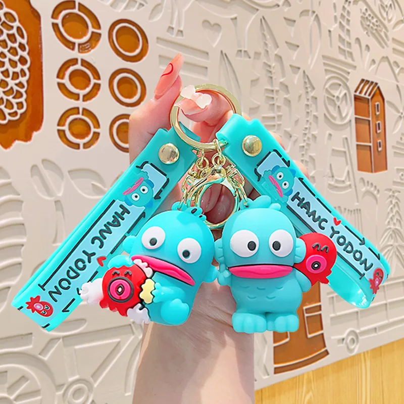 

Kawaii Sanrio Hangyodon Keychain Anime Toys Model Keychain Bag Pendant Kuromi Keychains Women Car Key Ring Girl Birthday Gifts