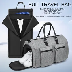 Viagem portátil Folding Suit Bag, Duffel Bag de roupas masculinas, armazenamento ao ar livre, desgaste formal, novo, 2022