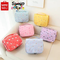 Miniso Sanrio New Makeup Bag Fashionable and High Quality Hangable Home Wash Bag Portable Short Distance Travel Storage Bag