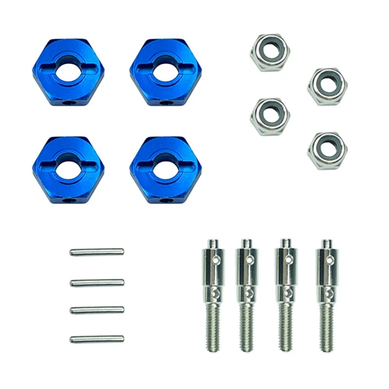 Adaptador hexagonal de cubo de rueda, combinador de Metal de 5Mm a 12Mm para LDRC LD-P06 LD P06 Unimog 1/12, piezas de actualización de coche de camión RC