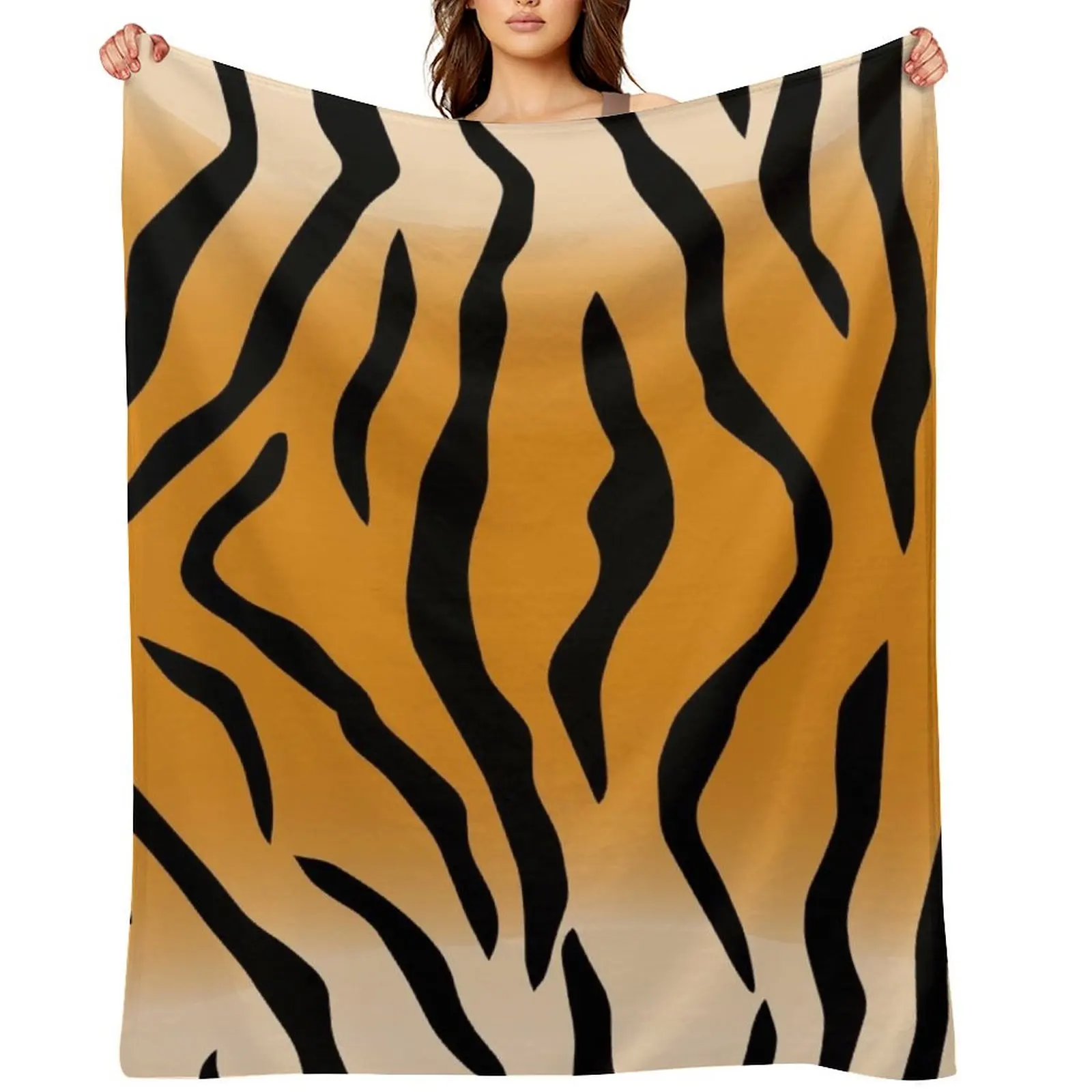 

Tiger Stripes Throw Blanket Stuffeds blankets ands Tourist Retros Blankets