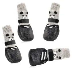 Calcetines impermeables para perro, calzado transpirable con suelas antideslizantes, ajustables, para interior y exterior