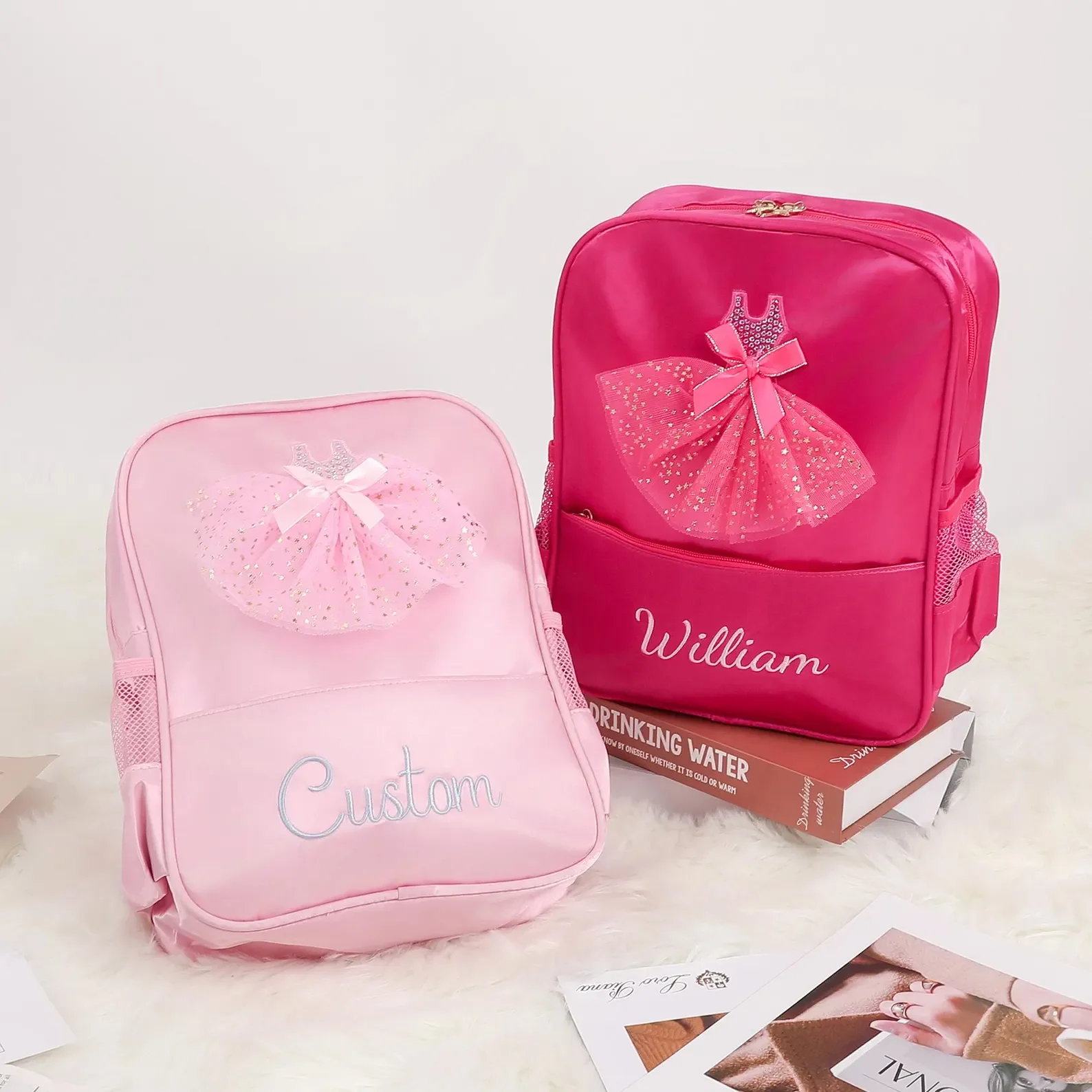 Personalized Dance Ballet Backpack, Custom Dance Bag For Girls, Ballerina Dance Backpack, Custom Toddler Backpack, Ballerina Bag