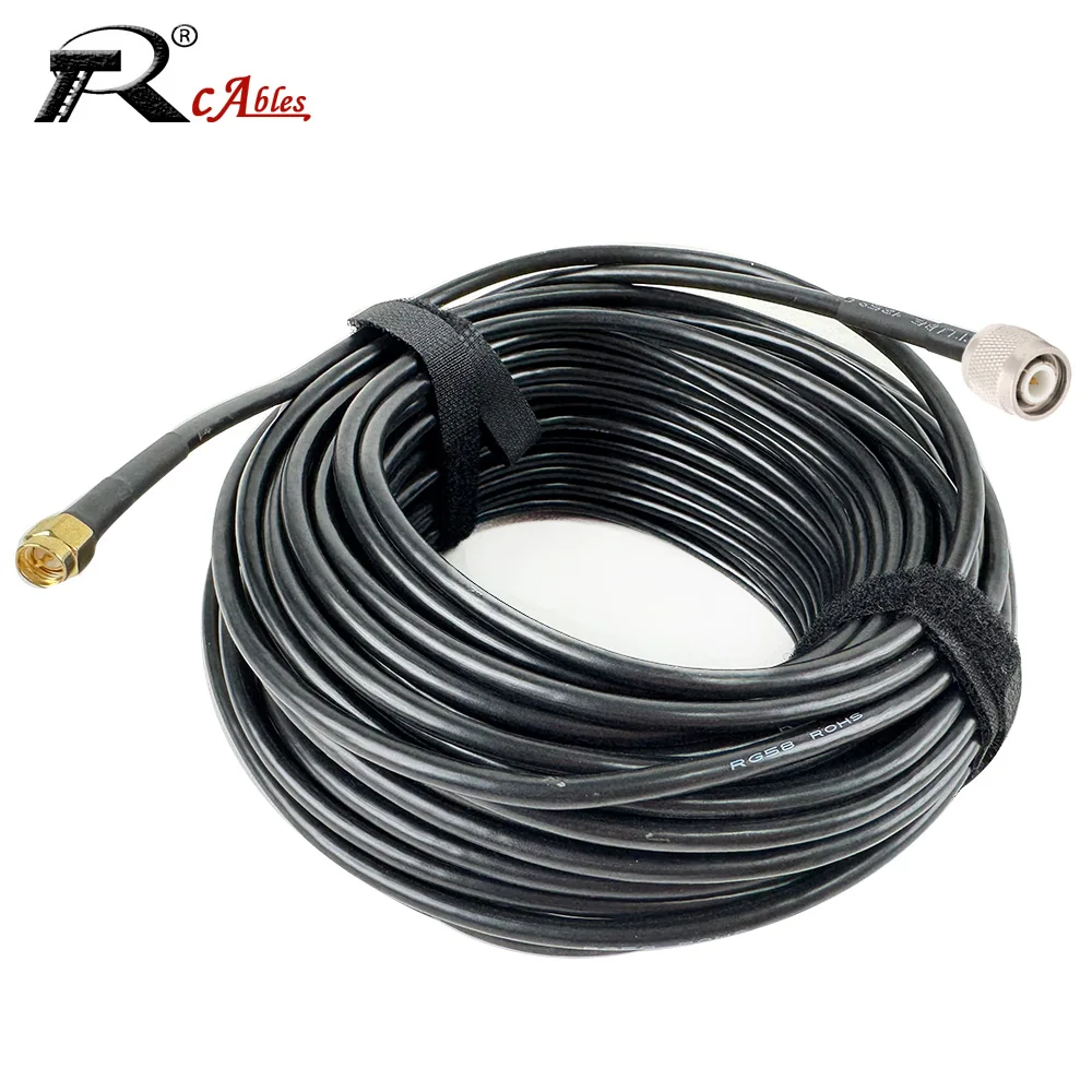 Cable RG58 SMA to TNC SMA Male Plug to RP TNC Male Low Loss Extension  TNC to SMA RF Coax Adapter Cable 50 ohm 30cm 50cm 1M-5M