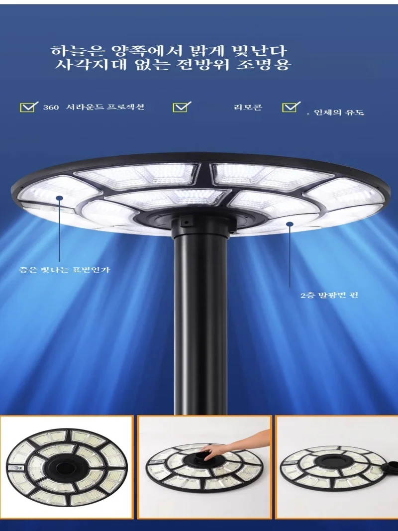 Integrated Ultra-thin UFO Garden Light Human Body Induction Light  UFO Round Solar Lights Outdoor with Motion Sensor Waterproof