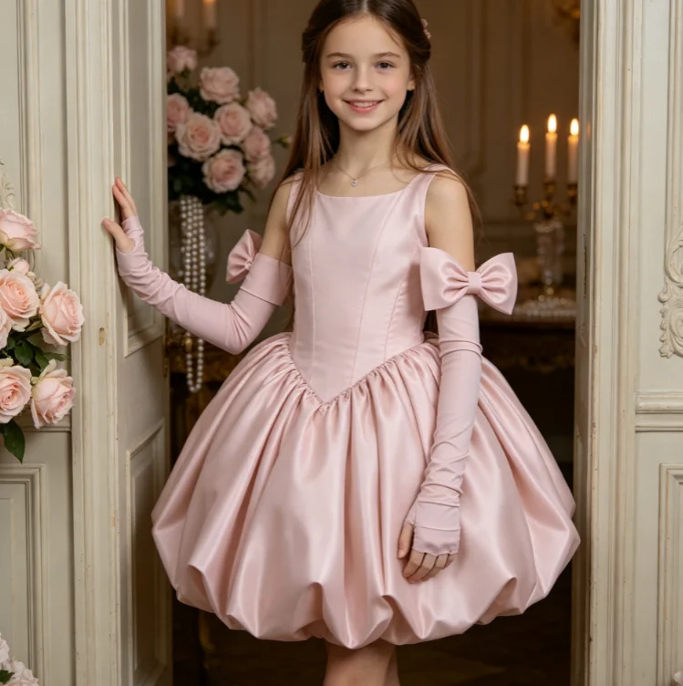 Girls Dress 2026 Spring and Autumn New Children's Clothing Korean Style Girl Baby Temperament High-end Puffy Princess Dress
