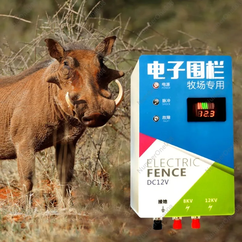 

20KM Electric Fence High Voltage Pulse Controller Electric Fencing Energizer Farm Livestock Animal Shepherd