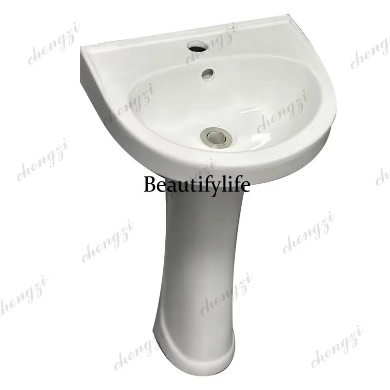Small column basin bathroom ceramic mini vertical washstand