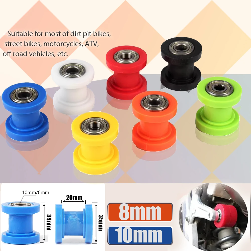 8mm 10mm Motorcycle Chain Concave Slider Tensioner Wheel Guide For Honda CRF CR XR Kawasaki KLX Universal Accessorie CR XR ATV
