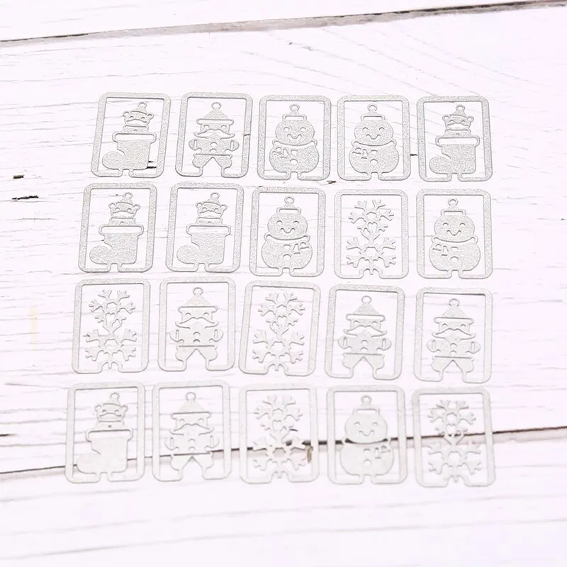 1/20pcs/pack Mini Metal Bookmark Clips Cute Cartoon Animal Plated Sliver Bookmarks Stationery Gift Book Line Marker Random Style