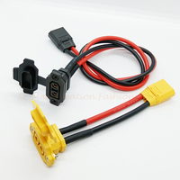 Amass XT90E-F Mount Female to Male XT90 Connector 10/12AWG 20/30CM Silicone Wire Cable for RC Drone Lipo Battery Charger