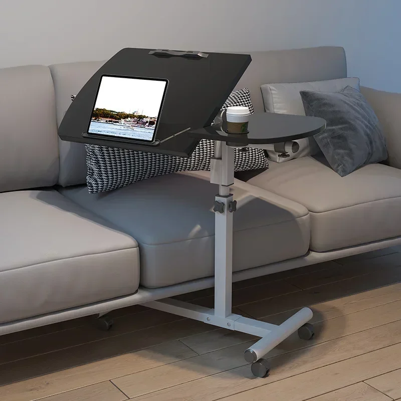 Multi-functional Mobile lifting bedside table Standing use Office lifting small table