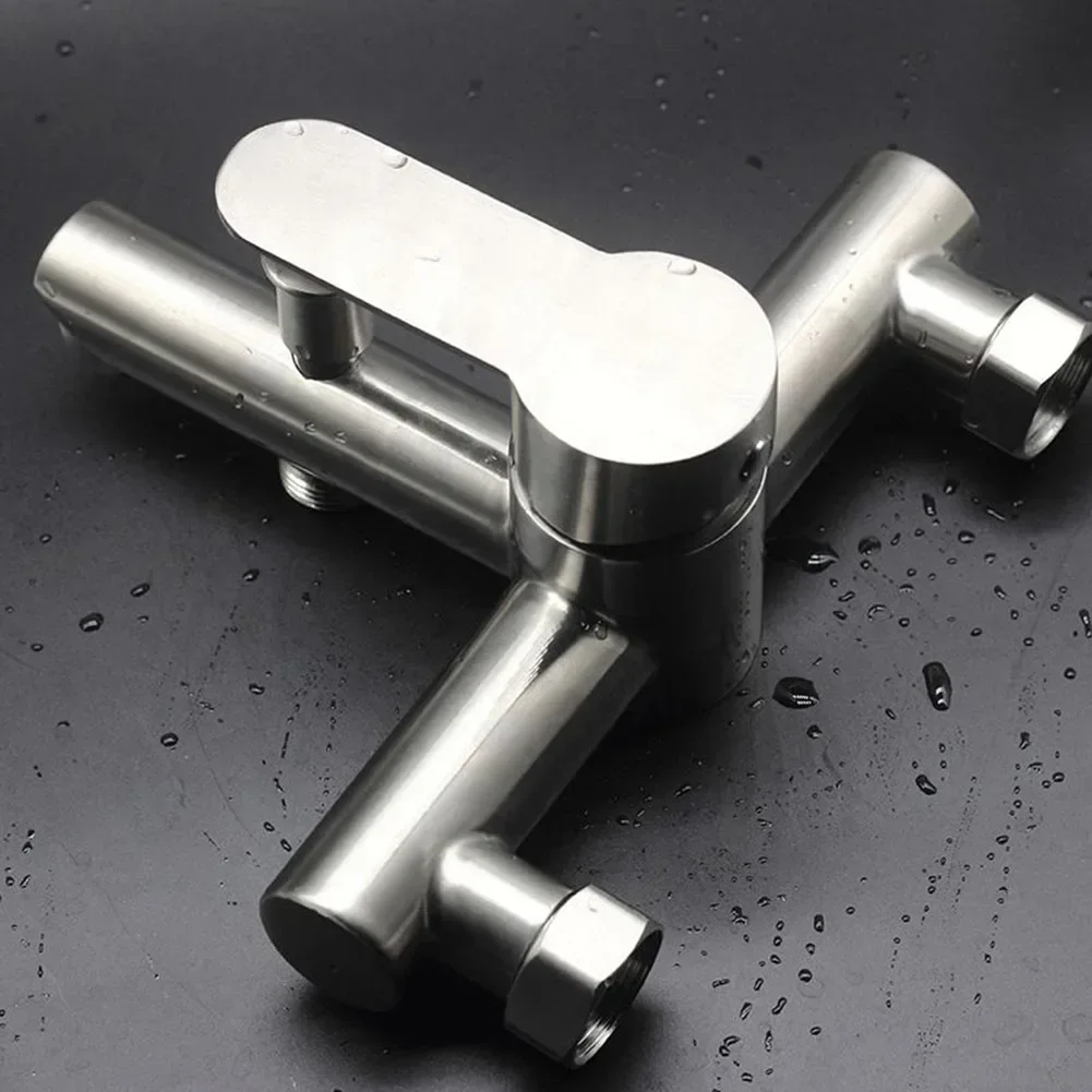 

Corrosion-resistant Bathroom Faucet Wall-mounted Sink Stainless Steel With Hand Shower 0-90 ℃ Hot And Cold Water