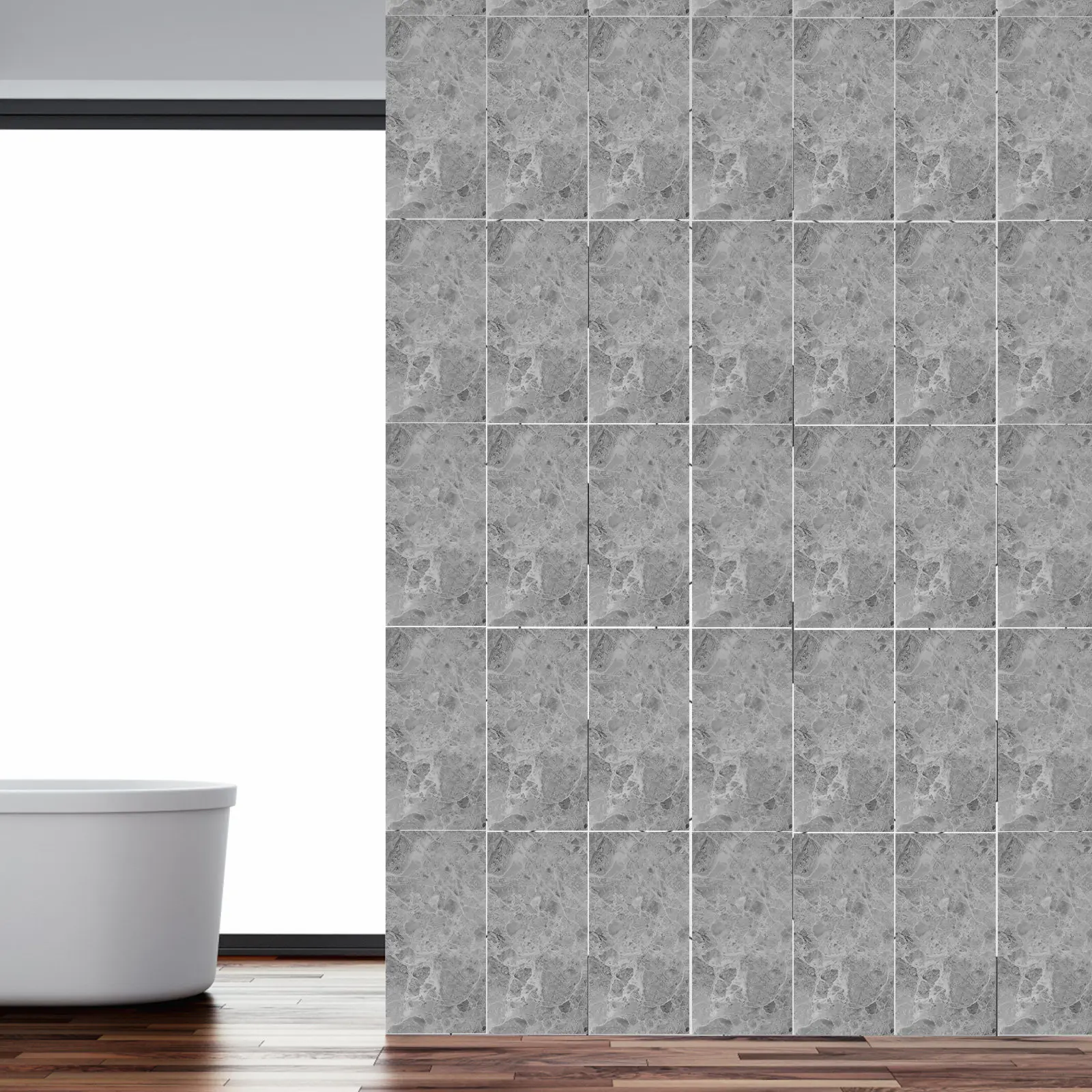 16 Pcs DIY Tile Decals Stickers Adhesive Kitchen Marble Wall Bath Panel Covering Self-adhesive