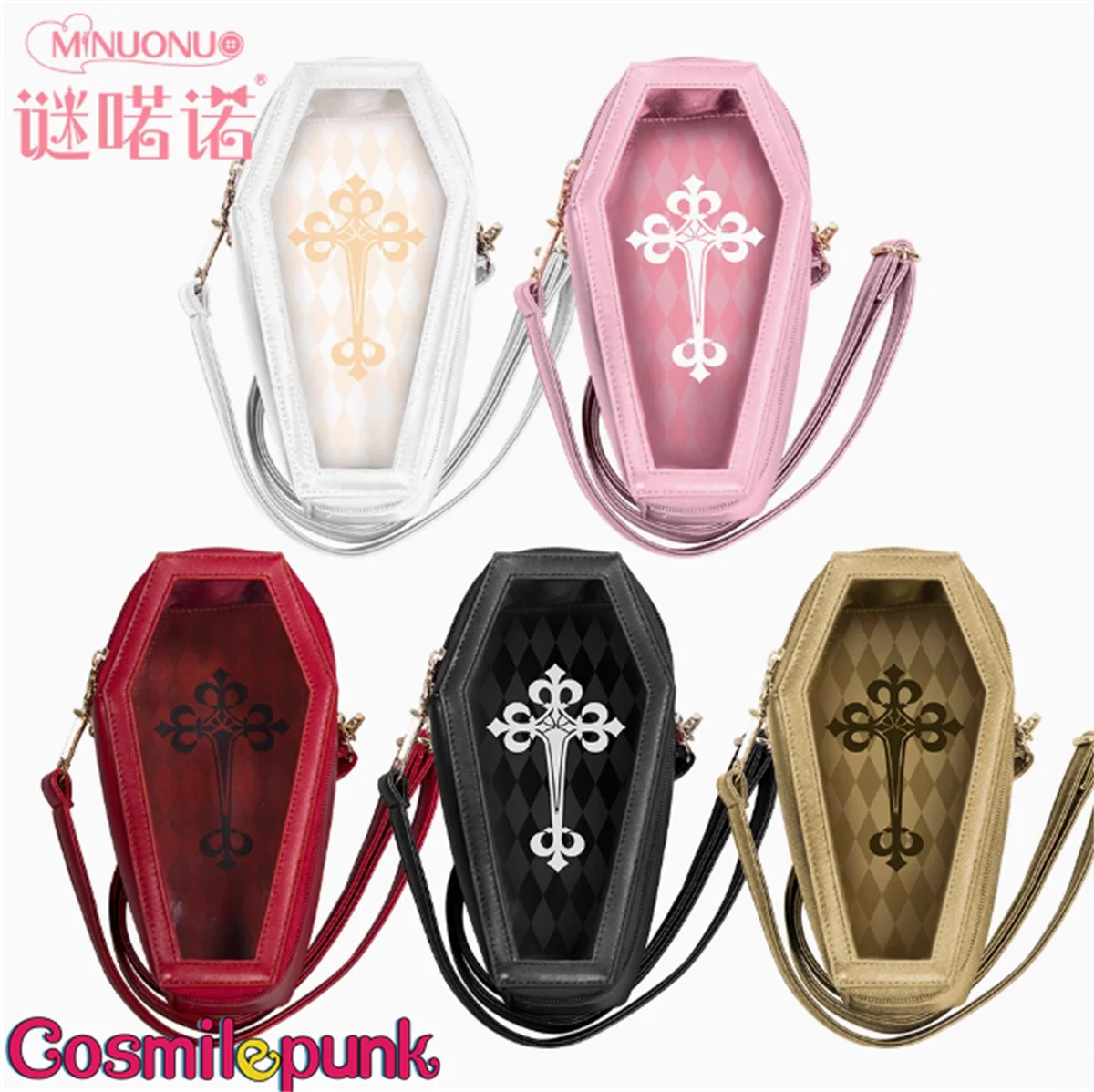 Original Shouder Bag for Women OB11 1/12 BJD Plush Doll Out Coloured Window Transparent Handbags JK Lolita Cross Coffin Bag