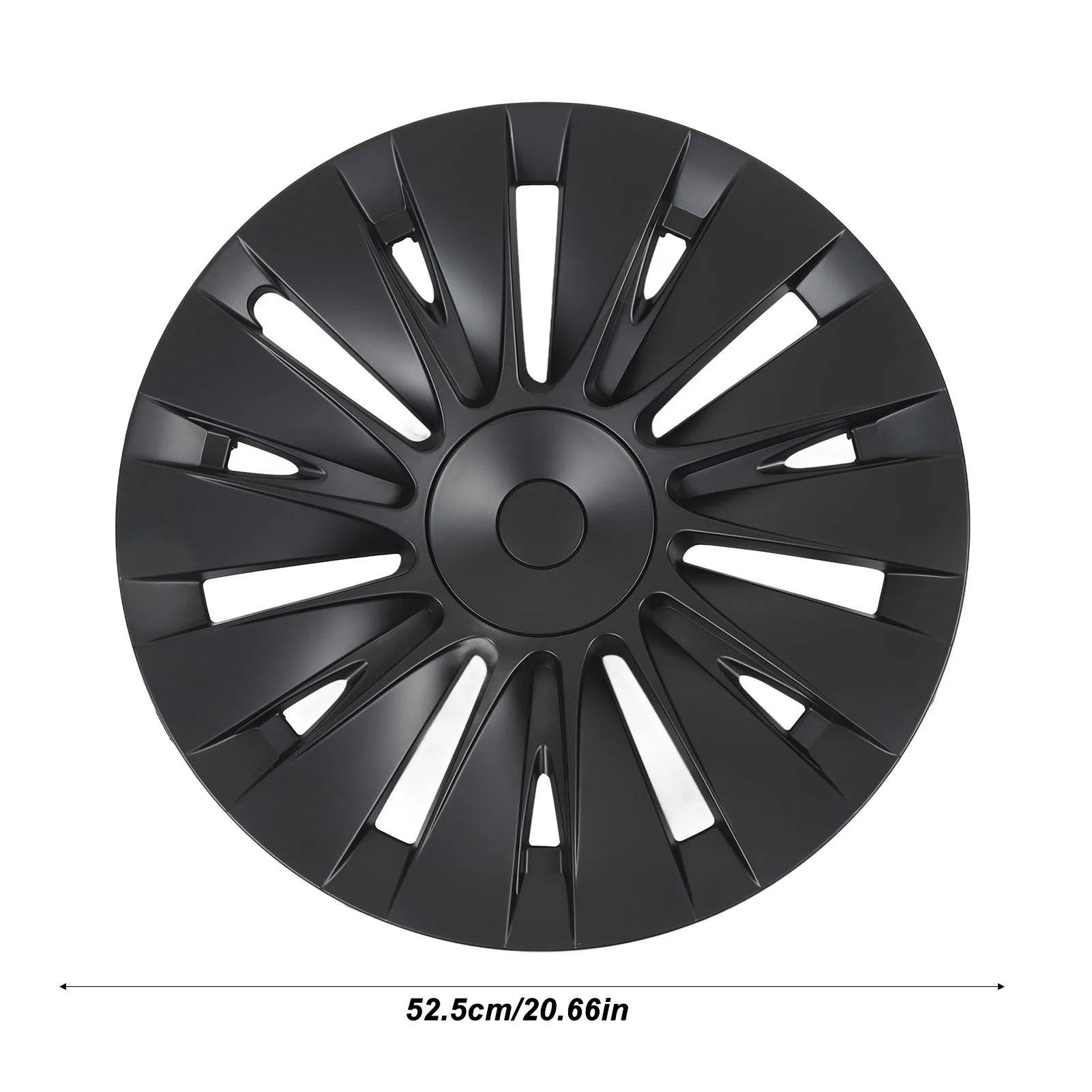 4PCS 19in Wheel Hub Cap Matte Black Sporty Wheel Rim Cover Replacement For Model Y 2020 to 2023