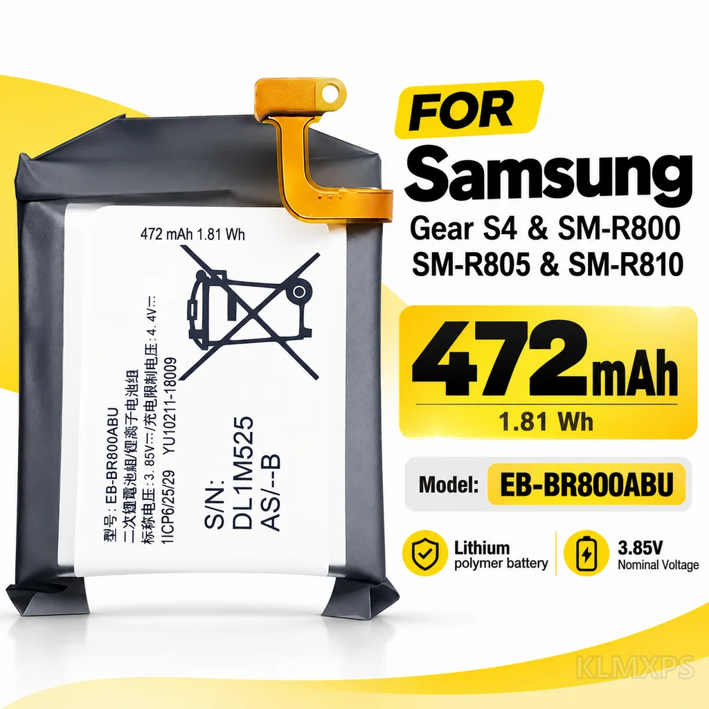 EB-BR800ABU Replacement Watch Battery for Samsung Gear S4 SM-R800 SM-R805 SM-R810