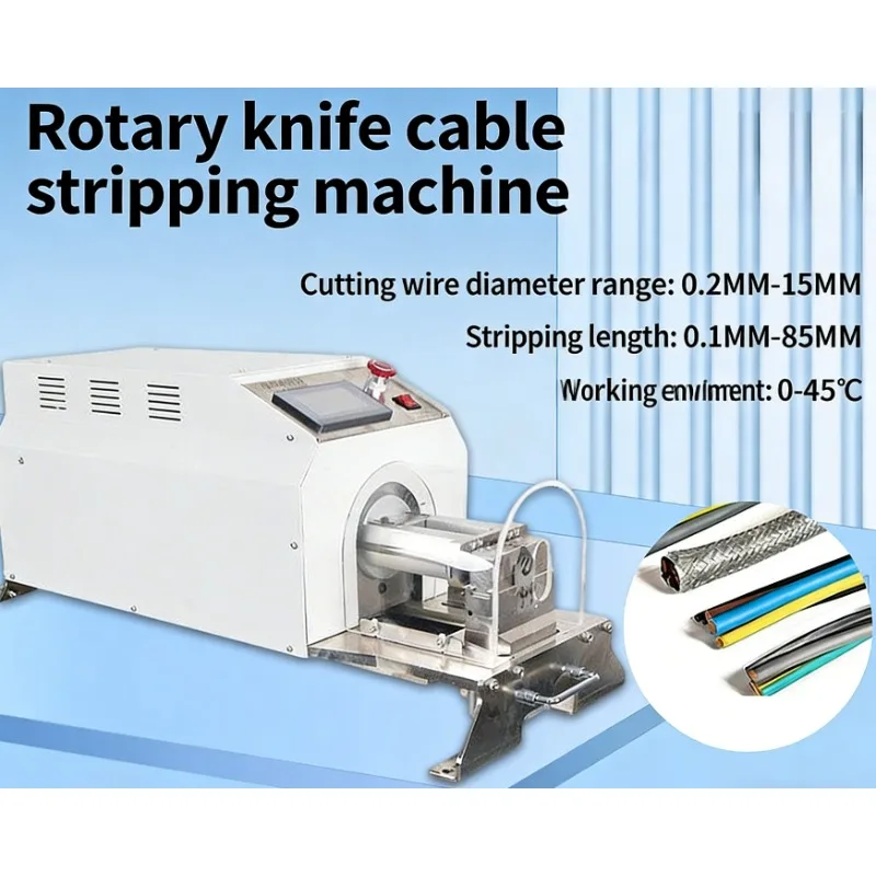 Intelligent Rotary Knife Wire Stripping Machine Semi Auto Large Gauge Thick Shielded Cable Peeling Equipment Cable Manufacturing