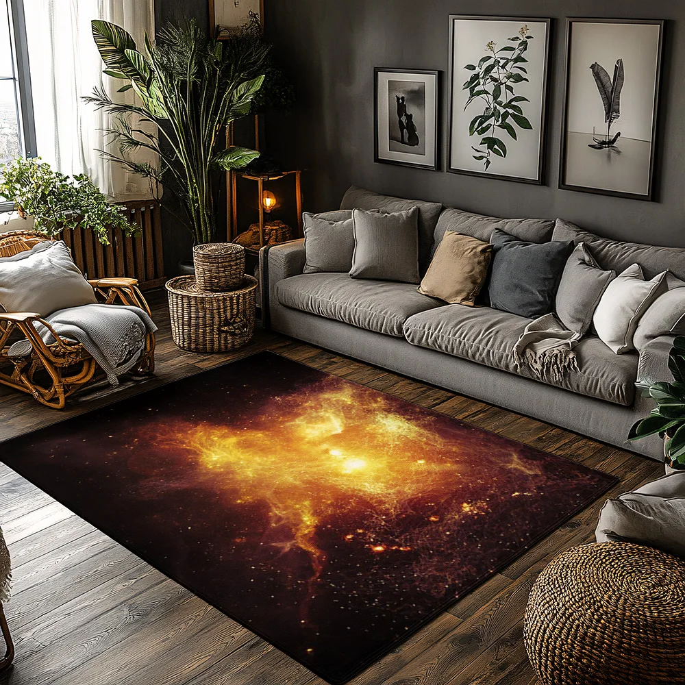 

Tuniu Cosmic Galaxy Area Rug NonSlip Home Floor Mat Living Room Carpet Bedside Rug
