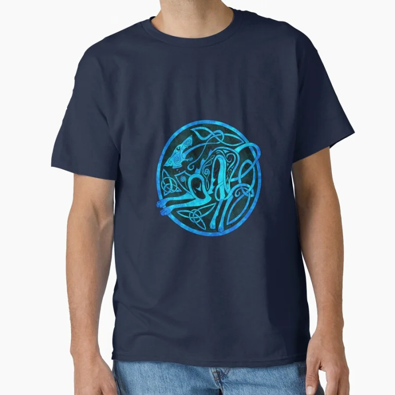 Celtic Cosmic Hound Good Boy tree of life Pagan Viking Geometric Gift t shirt Large size Tops Graphic Print men's Clothes