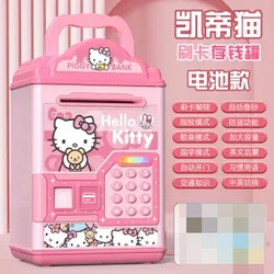 New Cute  Hello Kitty Cinnamoroll Black Beauty Cartoon Kawaii Children Large Capacity Battery Charging Piggy Bank Birthday Gift