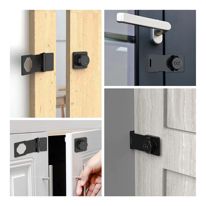 Keyless Cabinet Combination Latch,Cabinet Password Locks For Cabinet,Mailbox,Office File Cabinet Lock Black Durable Easy Install