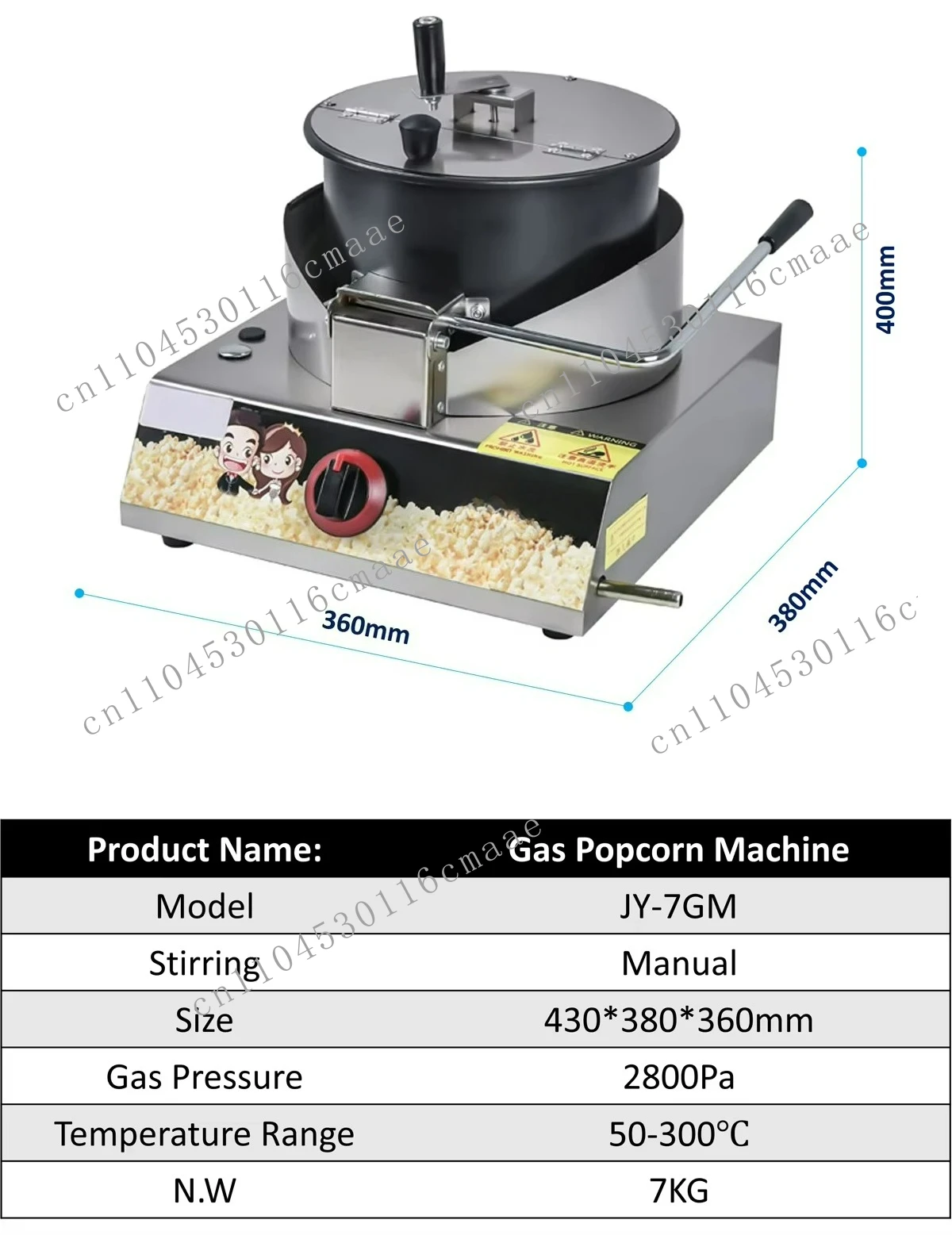 Mini Manual Popcorn Machine Commercial Desktop Popcorn Machine for Making Butterfly Ball Electric Corn Popcorn Machine