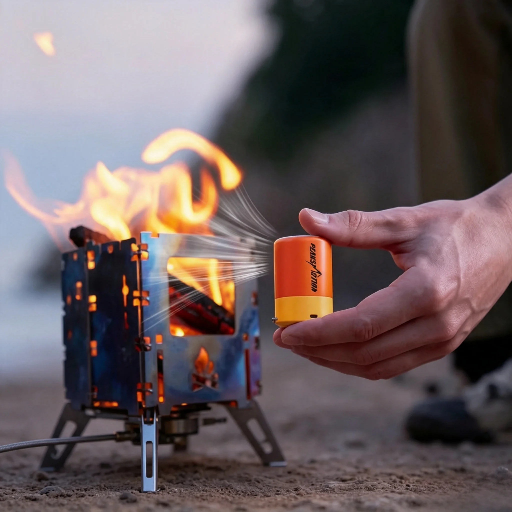 Mini Tragbarer Luftkompressor mit LED-Licht Typ-C Wiederaufladbare Leichtgewichtige Pumpe für Outdoor-Camping – Detail 9