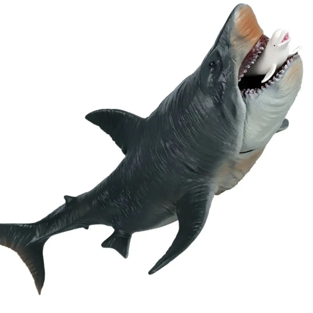 Simulation Megalodon Action Figure Movable Jaw Sea World Ocean Animals Model Realistic Educational Big Shark Figure Kids Toy