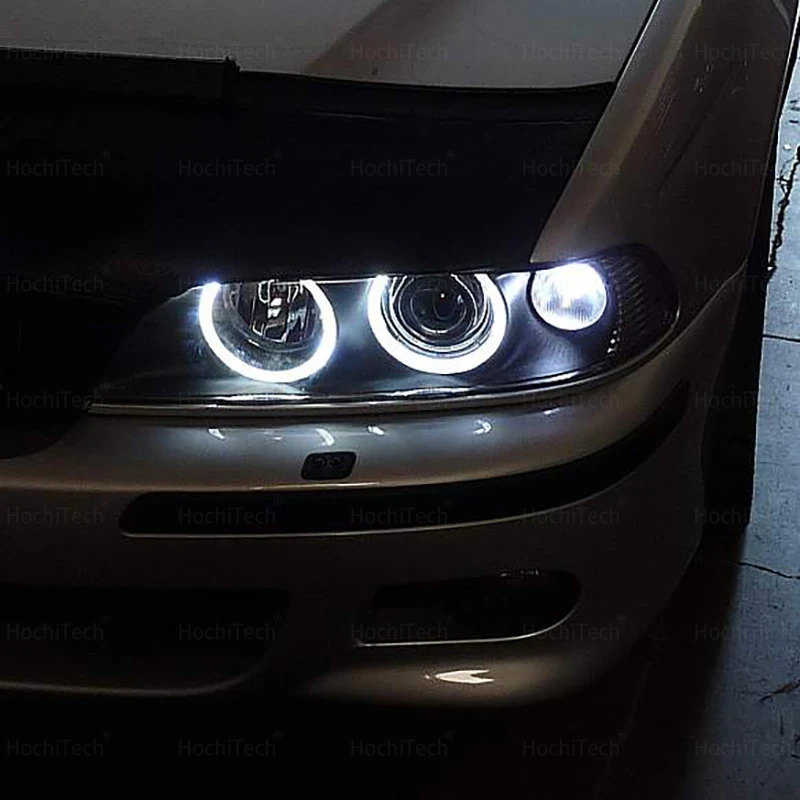 Angel Eyes For E39 Car LED Headlight 1 Set 2*10W 20W LED Marker White For E39 E53 E60 E61 E63 E64 E65 E66 E87 525