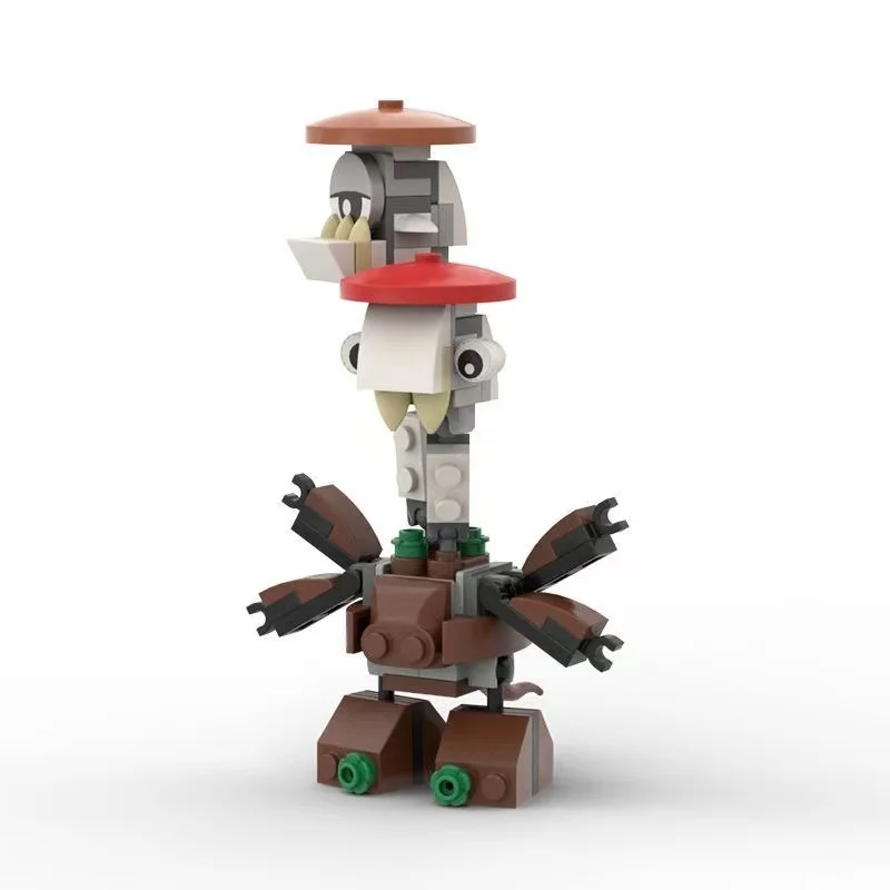 

2025 New Domestic Building Blocks MOC Set Trick and Gus Double Headed Mushroom Cartoon Toy Building Blocks Model Ornament Hallow