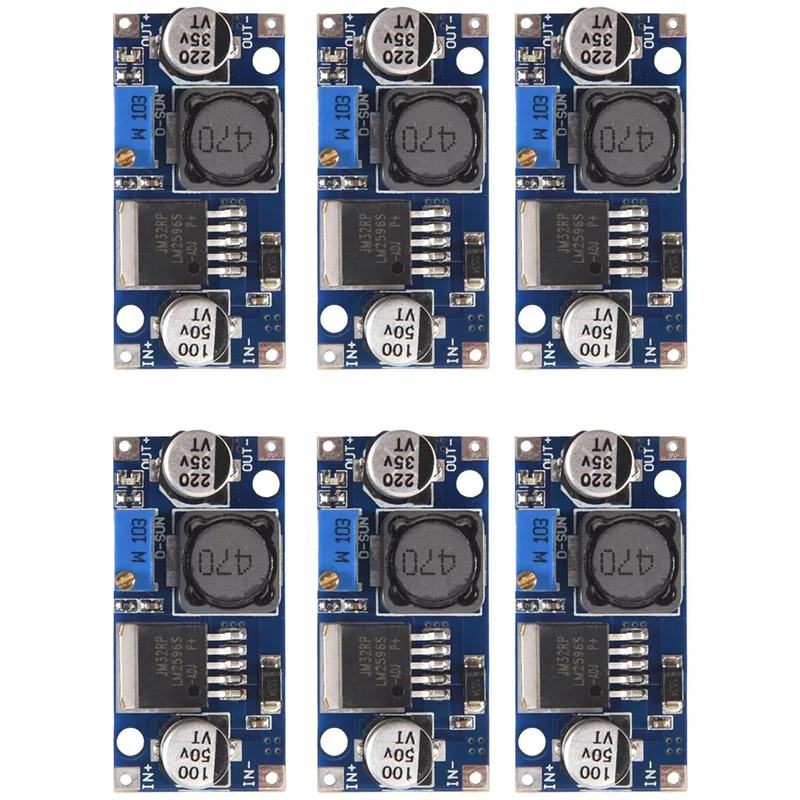 

A72T 6 Pack LM2596 DC To DC Buck Converter 3.0-40V To 1.5-35V Power Supply Step Down Module (6 Pack)