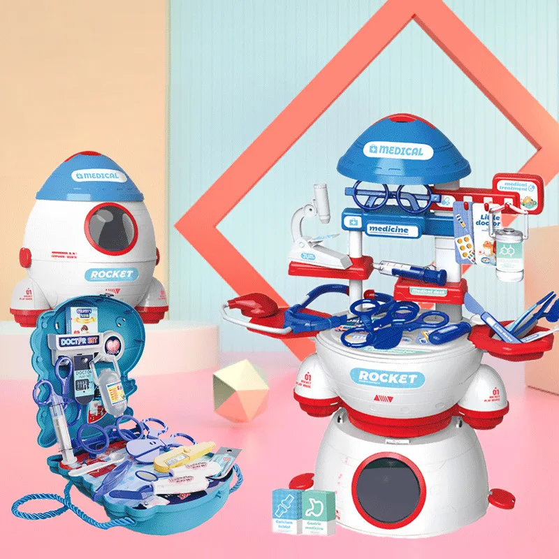 Coquette de médecin de simulation pour enfants, ensemble de jeu à domicile, équipement médical interactif amusant pour parents et enfants, jouet de table