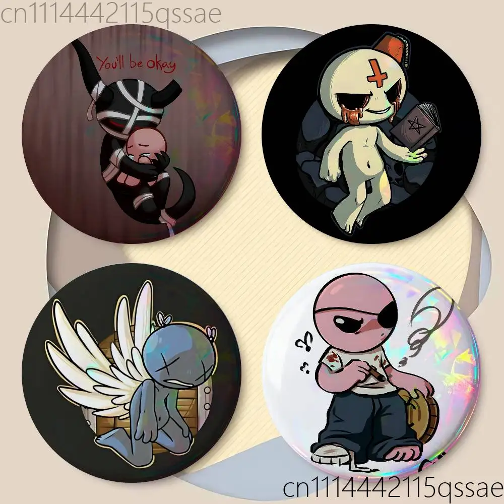 Cool The B-Binding of I-Isaac 25/32/44/58/75mm Badges Bright Printed Icon Gift For Friends Badge Collar Brooch Lapel Pin Metal