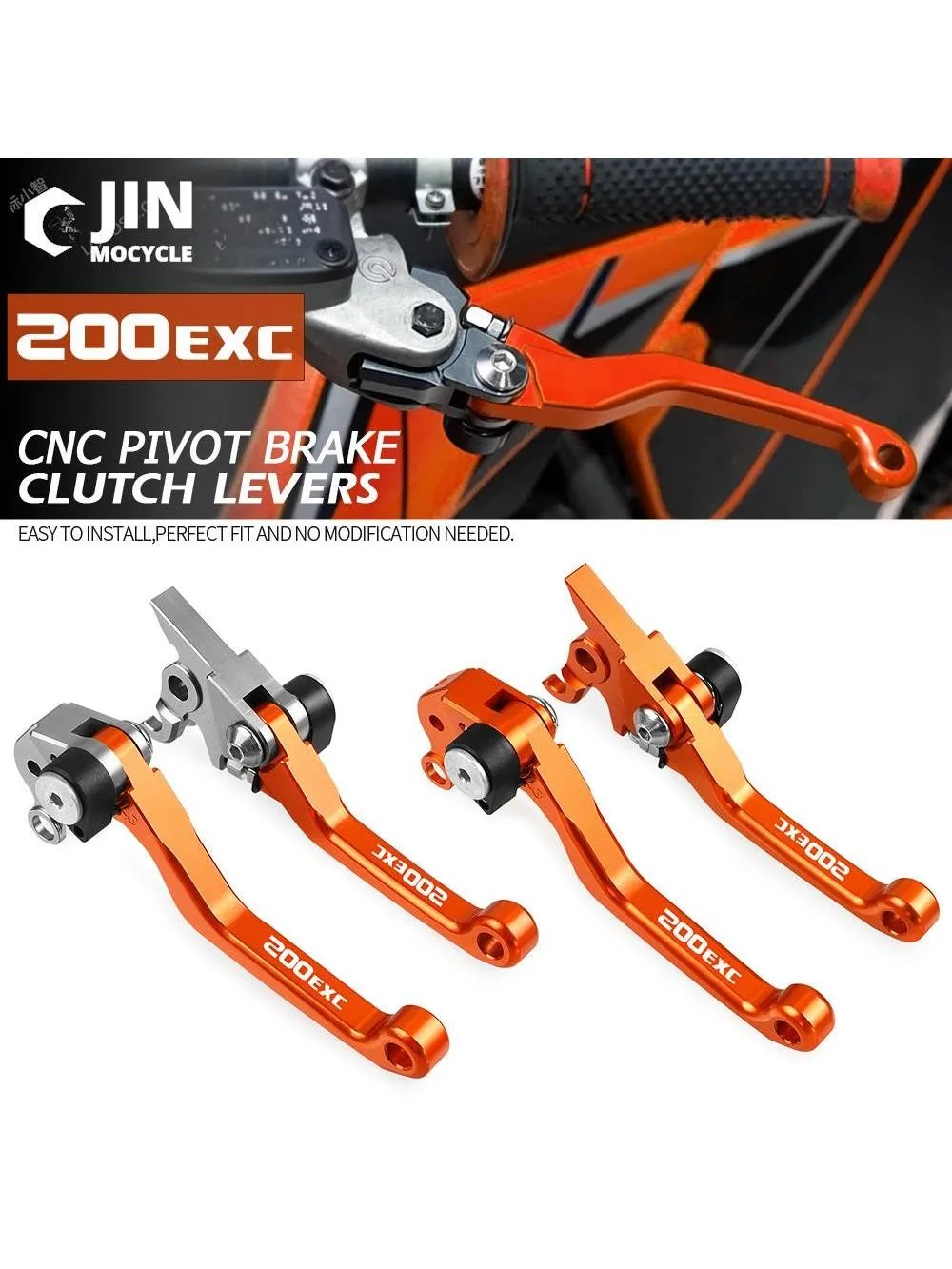 AliExpress JINMOCYCLE For K-T-M 200 EXC XC 2003-2016 250EXC 300 400EXC Motocross Foldable Pivot Dirt Bike CNC Brake Clutch Levers Cable Lever Handles
