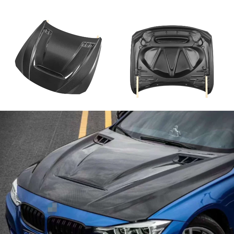 Product Customization Carbon Fiber Front Hood Bonnet Cover With Vent ForBMW 3Series F30 2012-2018 Front Hood Bonnnet Replacement