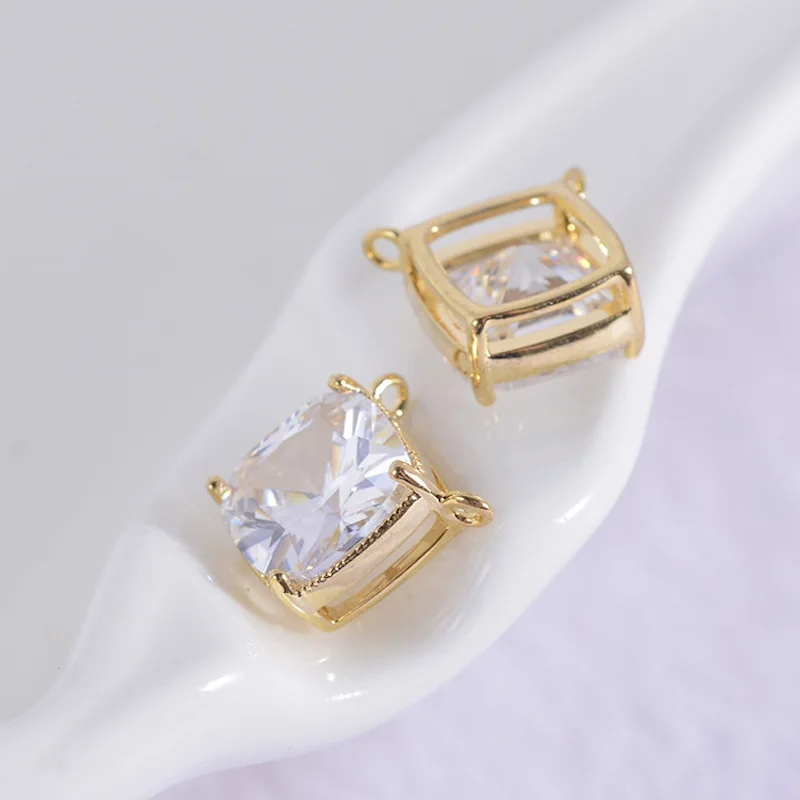 20pcs DIY charm  6mm   7mm  8mm square of double crane necklace pendant accessories
