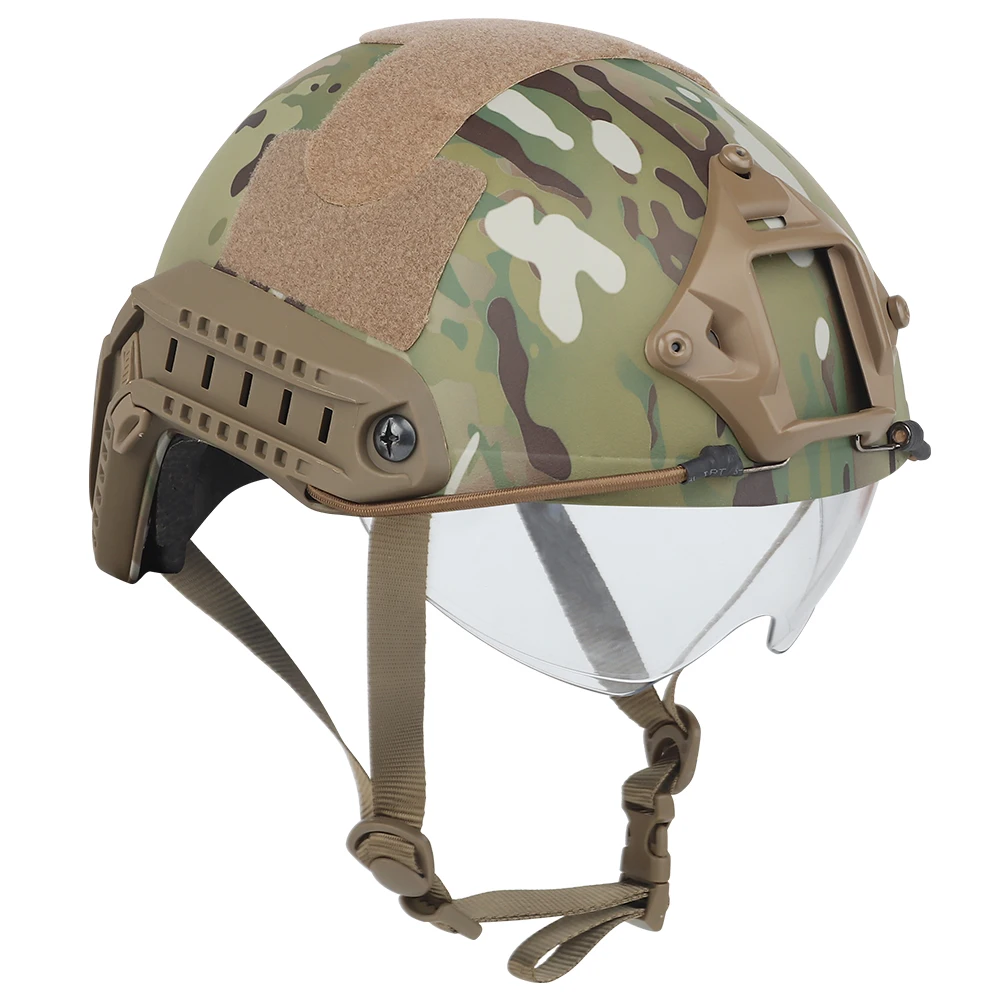 

Tactical FAST Helmet With Goggle CS War Game Lightweight Cycling Protective Helmets Outdoor Hunting Airsoft Equipment