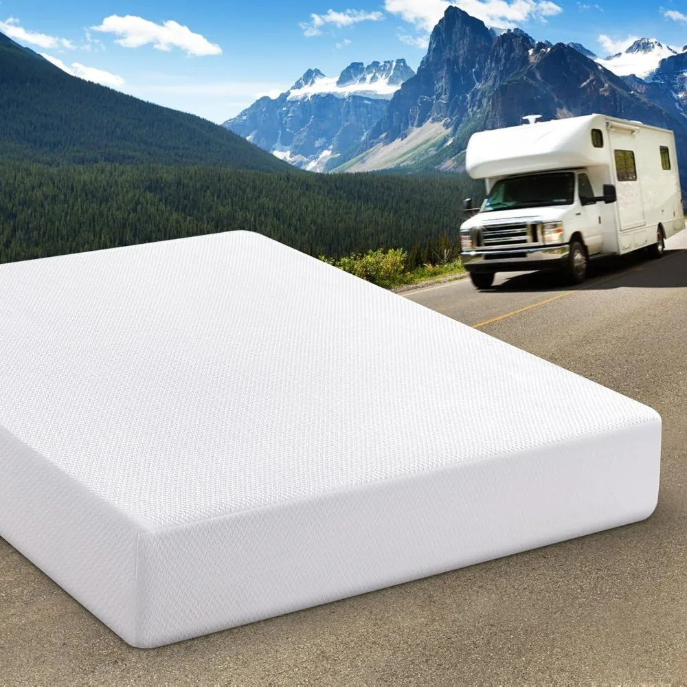 

Mattress King 10 Inch Memory Foam Mattress, Gel Medium Firm Bed Mattress In A Box For Camper/Trailer/Truck