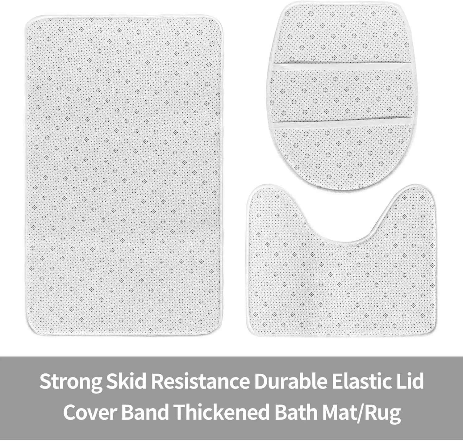 أطقم سجاد حمام فاكهة الفراولة الحمراء مكونة من 3 قطع، سجادة حمام ماصة غير قابلة للانزلاق على شكل حرف U مع غطاء مرحاض