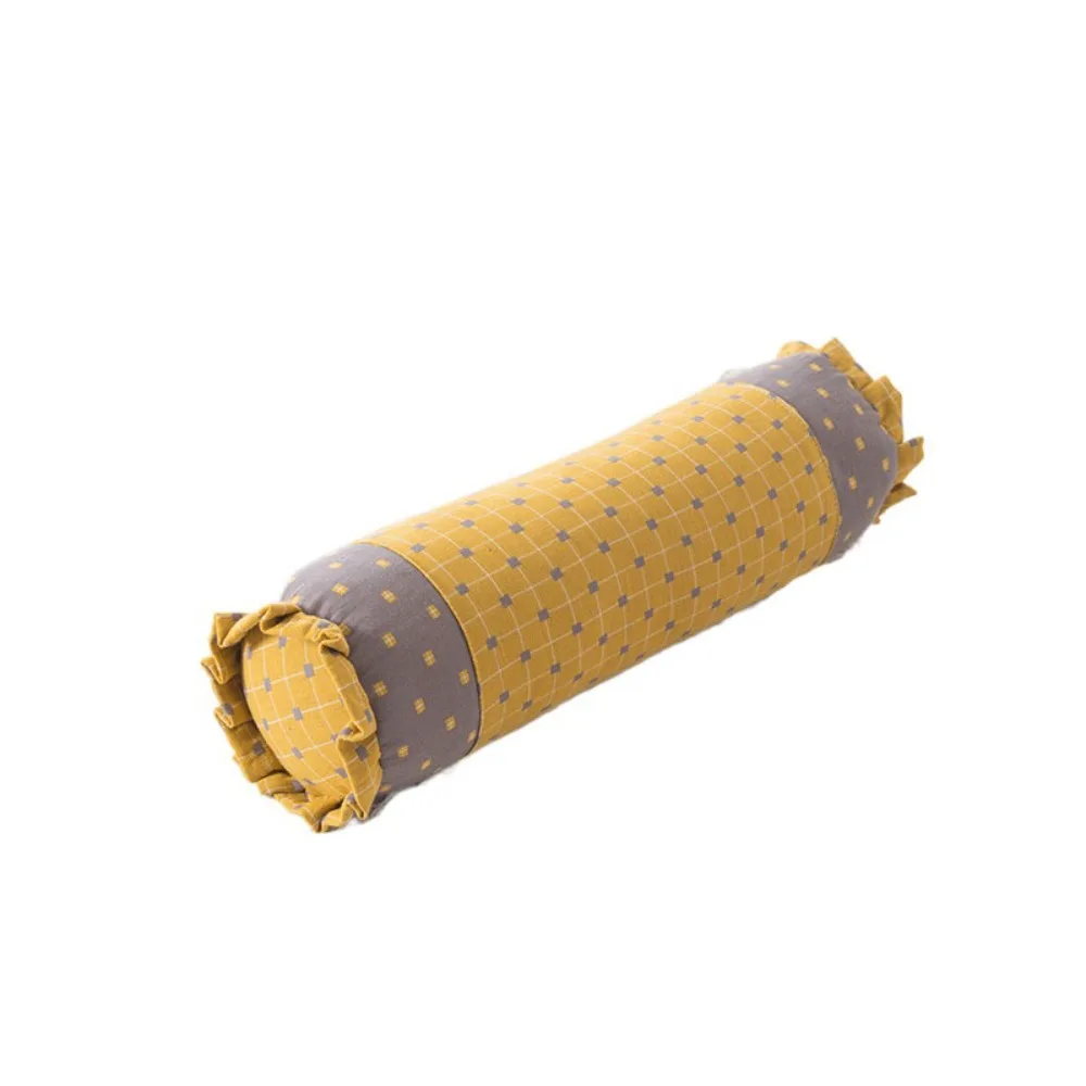 

DIY Cylindrical Pillowcase Candy Shapes Cotton Cervical Pillow Cover Double-layer Zipper Buckwheat Pillow Cover Dormitory