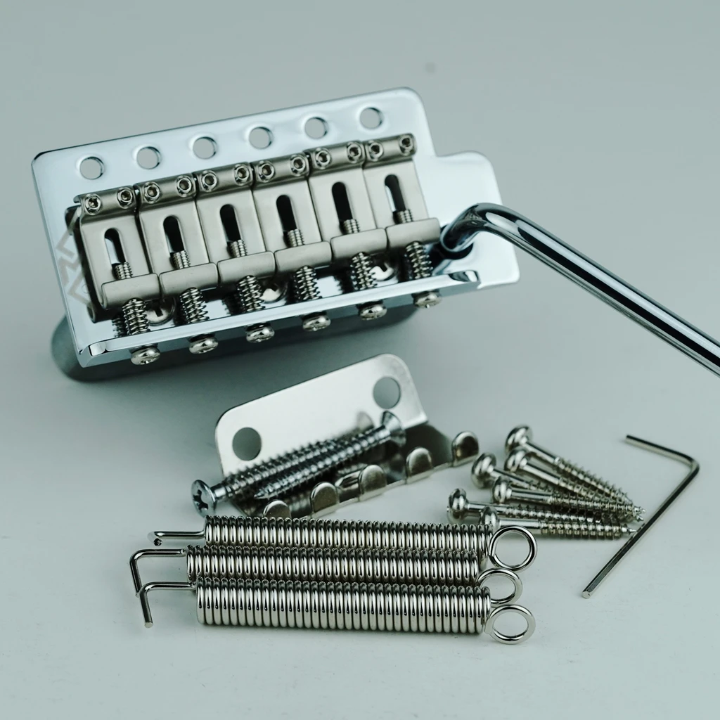 Tremolo Bridge System For ST Stratocaster ST Electric Guitar Chrome Silver Guitar Accessories String Spacing 10.5mm