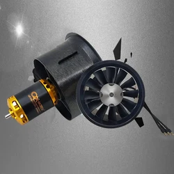 Brand New 64mm EDF Set 12 Blades Ducted Fan 3-6s Brushless Motor for RC Airplane Parts DIY Drone