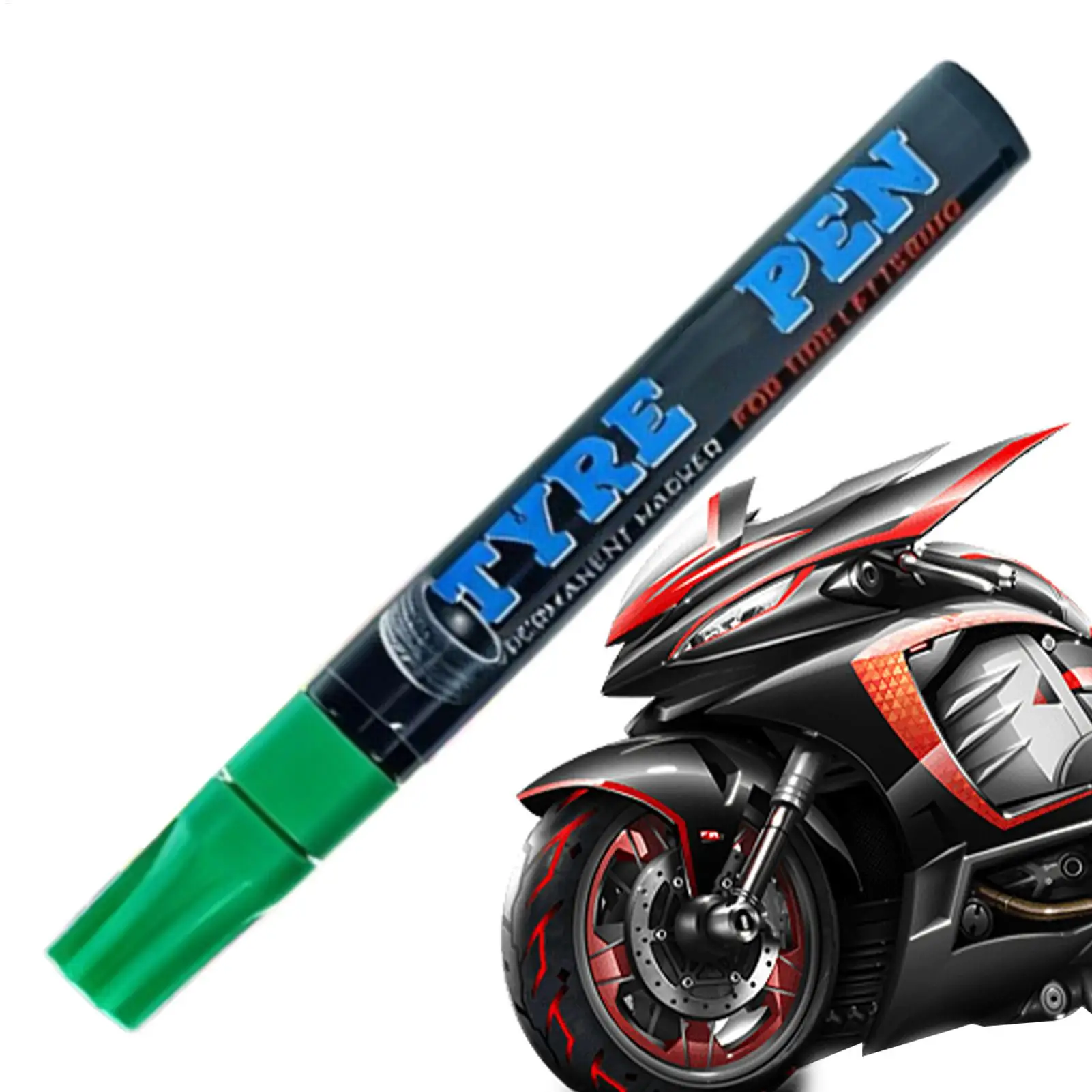 علامات الإطارات الدائمة مانعة لتسرب الماء وقابلة للمسح، قلم رسم عجلات السيارة، قلم طلاء للحروف للدراجات النارية #1