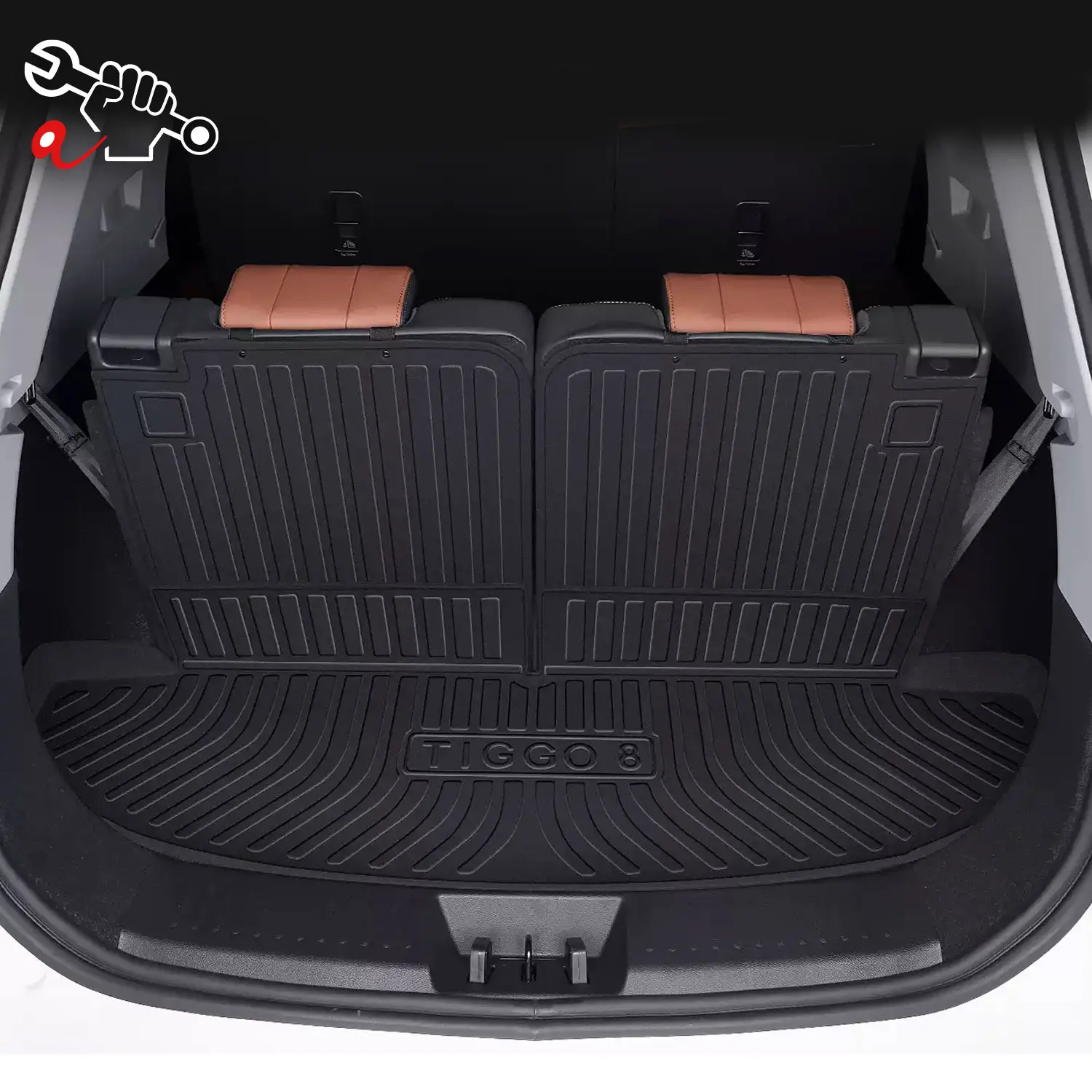 Custom Fit TPE Trunk Mat For Chery Tiggo 8 PLUS PRO 2018-2026 Rear Cargo Liner Durable Anti-Dirty Cargo Boot Liner Trunk Pad
