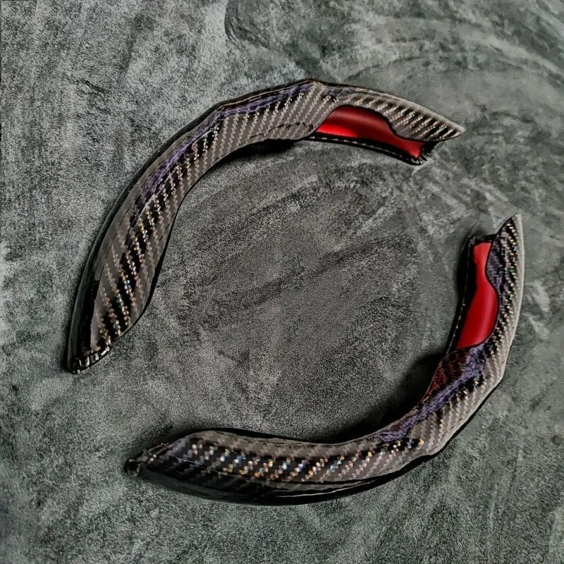 

Automotive universal card style carbon fiber steering wheel cover, dynamic and fashionable, suitable For Kia car